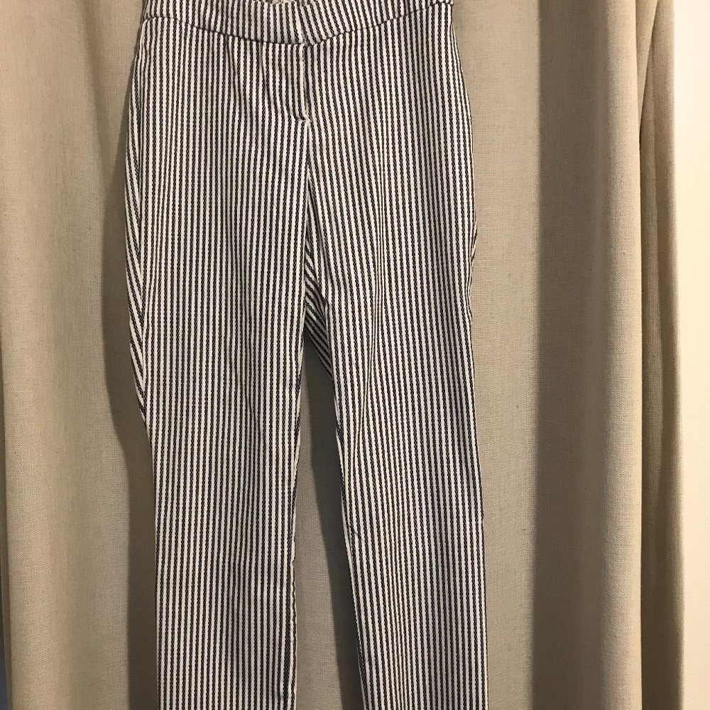 Navy striped pants